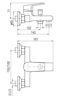Смеситель для ванны Rav Slezak Colorado CO154.5BC белый